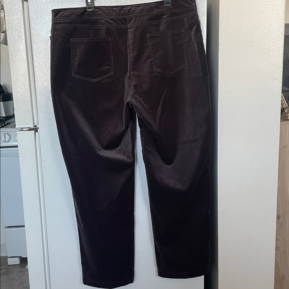 Eileen Fisher Women’s XL Plus Versatile‎ Deep Brown Purple Pant - Picture 12 of 14